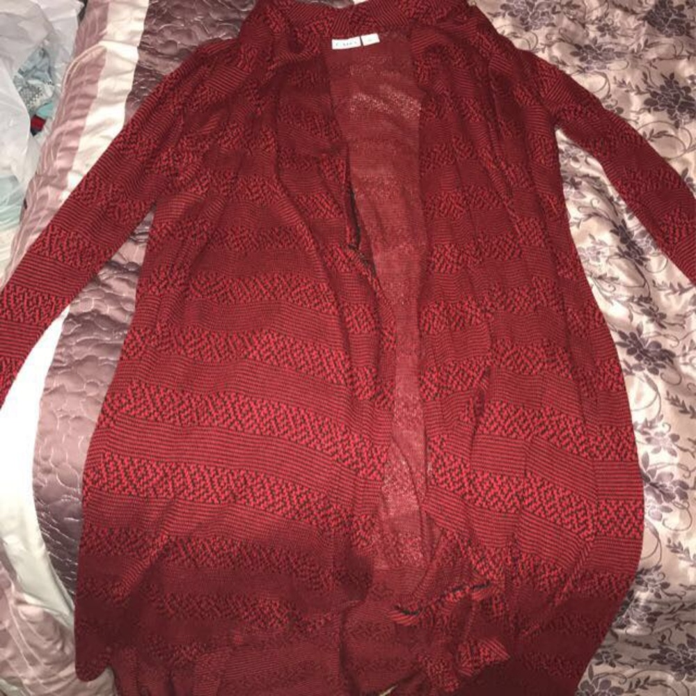 Red black cardigan